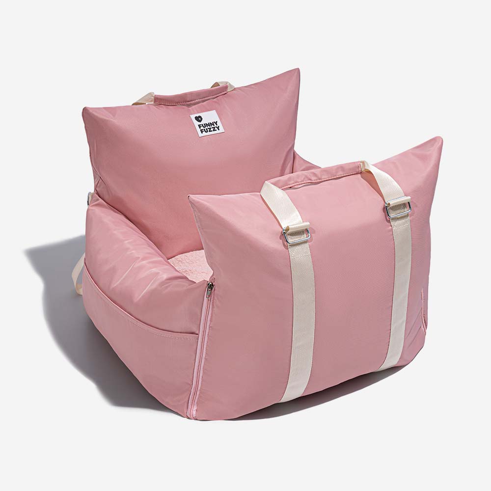 Full Leather Dog Pet Car Seat Bed - Fort - FUNNYFUZZY