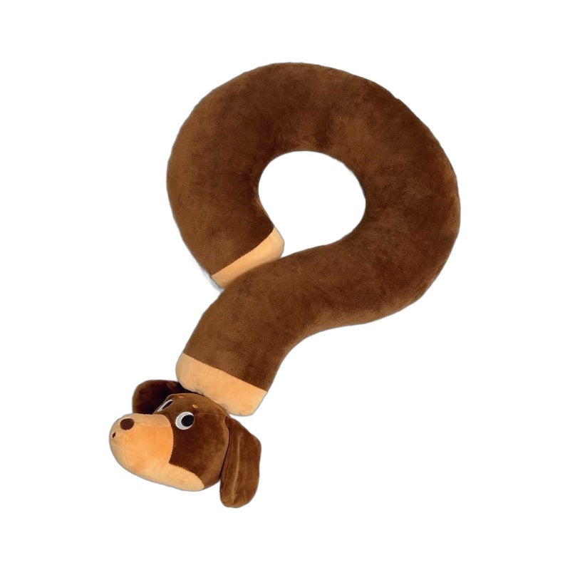 Funny Question Mark Shaped Spine-Support Pillow Dog Sleep Pillow