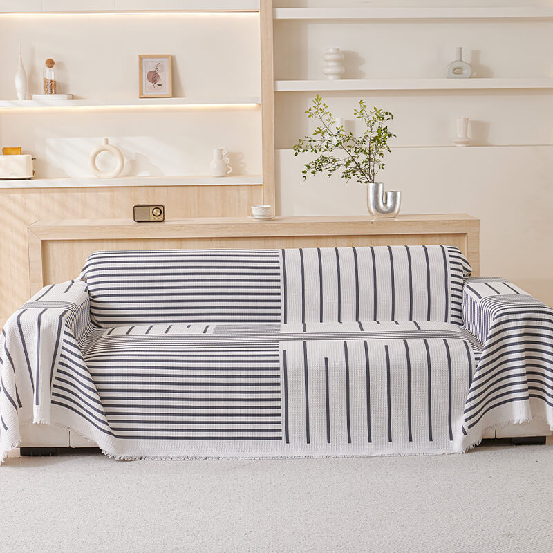 Geometric Pattern Multi-Color Sofa Cover - Modern Design for a Stylish Home