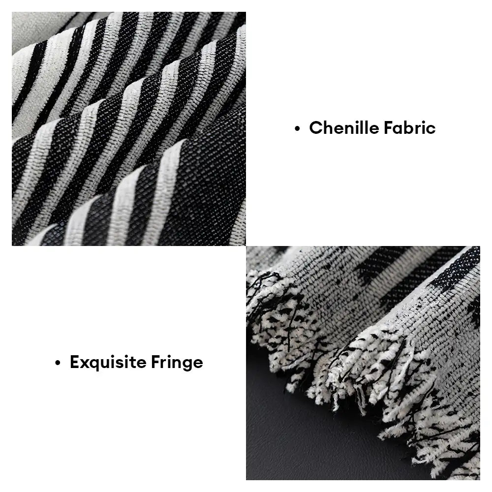 Geometric Striped Chenille Durable Sofa Protection Sofa Cover