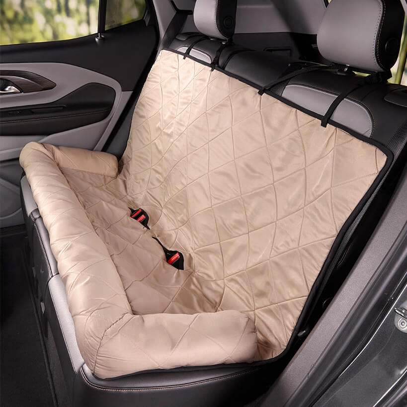 Travel Bolster Safety Medium Large Dog Car Back Seat Bed - FUNNYFUZZY