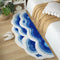 Tapis texturé de luxe à motif de vagues 3D touffeté à la main