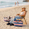 Handmade Lightweight Cotton Woven Beach Bag Pet Carrier- Summer Vacation