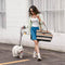 Handmade Lightweight Cotton Woven Beach Bag Pet Carrier- Summer Vacation