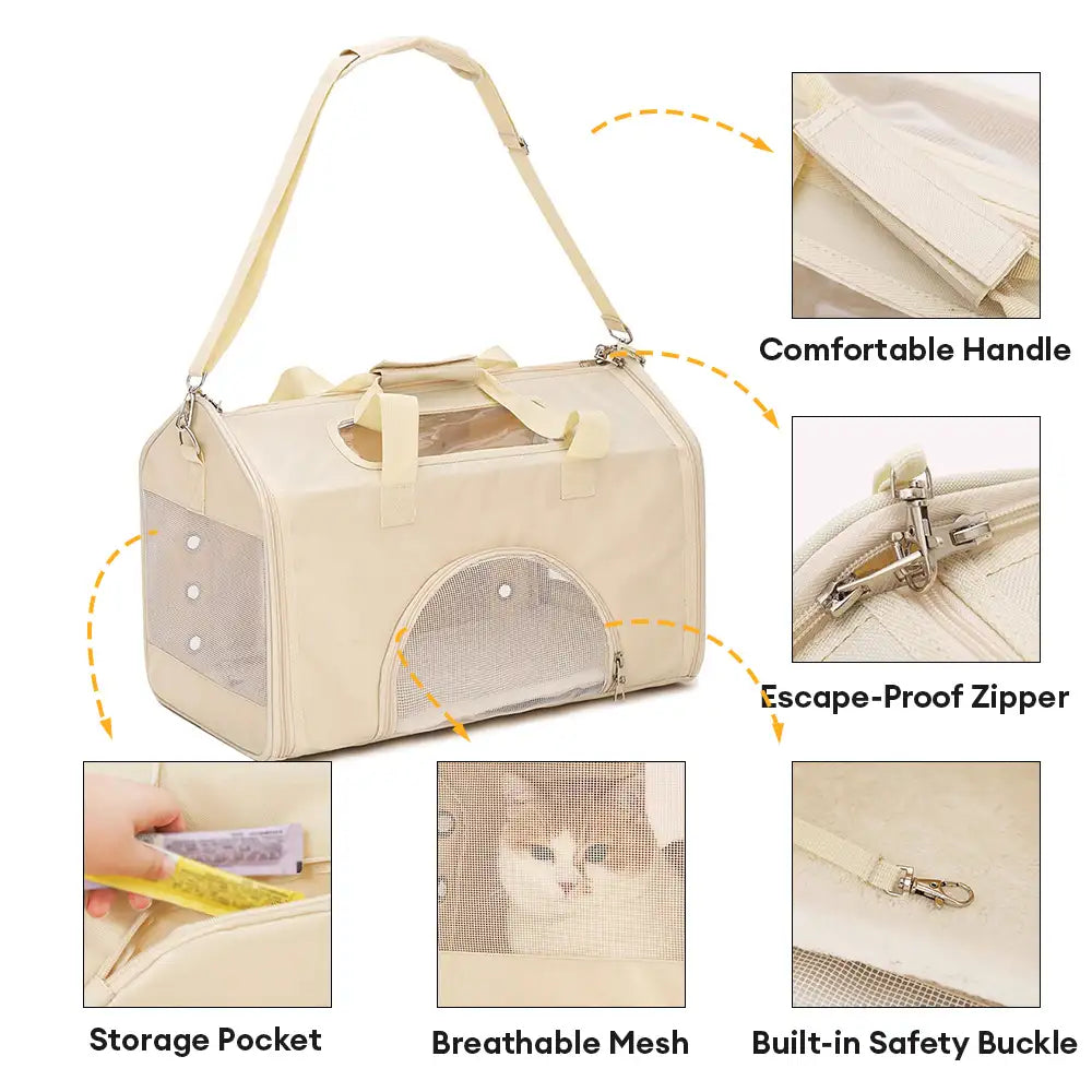 House-Shaped Breathable Foldable Large Capacity Multi-Functional Pet Carrier Bag