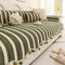 Irregular Contrast Color Chenille Skin-Friendly Non-Slip Sofa Protective Sofa Cover