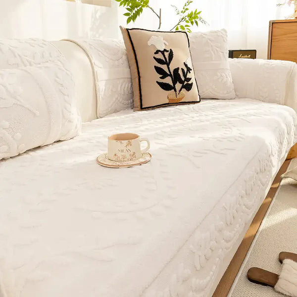 Jacquard Plush Comfortable Scratch-Resistant Non-Slip Sofa Cover