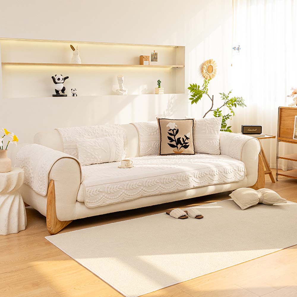 Jacquard Plush Comfortable Scratch-Resistant Non-Slip Sofa Cover