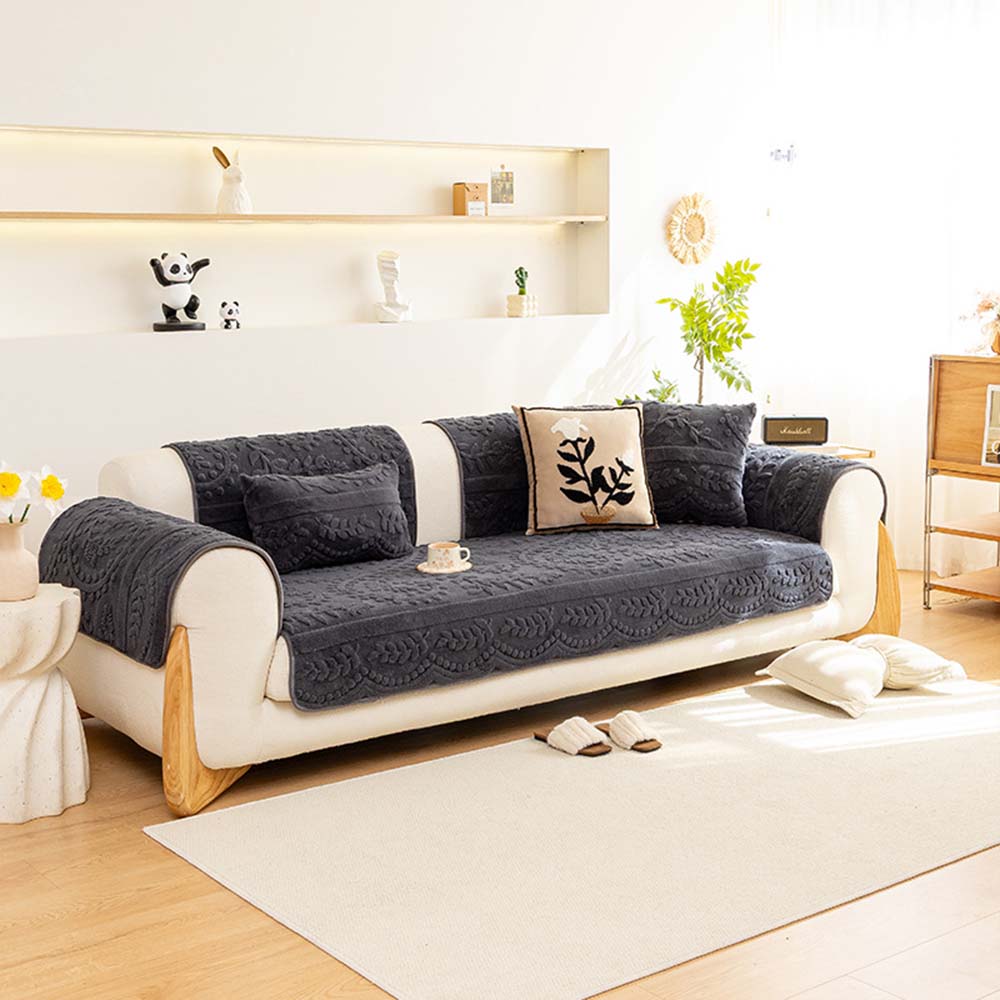 Jacquard Plush Comfortable Scratch-Resistant Non-Slip Sofa Cover