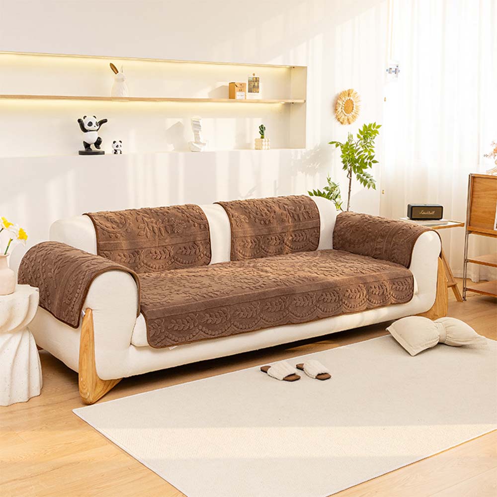 Jacquard Plush Comfortable Scratch-Resistant Non-Slip Sofa Cover