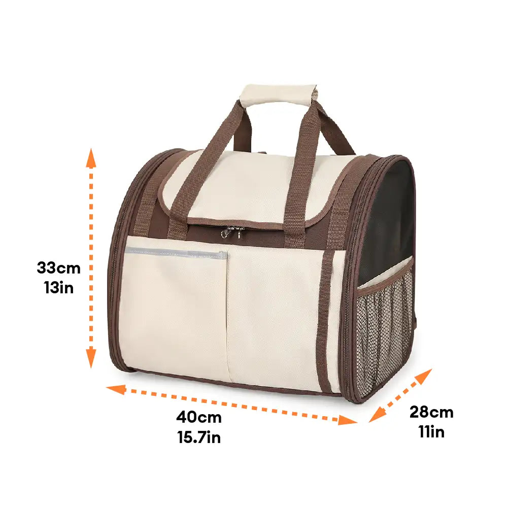 Large Capacity Breathable Foldable Pet Backpack Carrier for Travel Safety and Vet