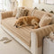 Lazy Chic Plush Winter Sofa Protector Skin-Friendly Couch Cover