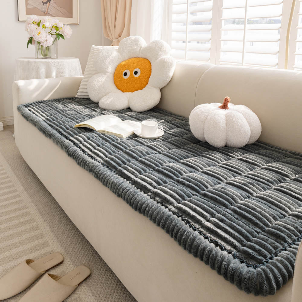 Lazy Soft Flannel Breathable Pet Mat Non-slip Couch Cover
