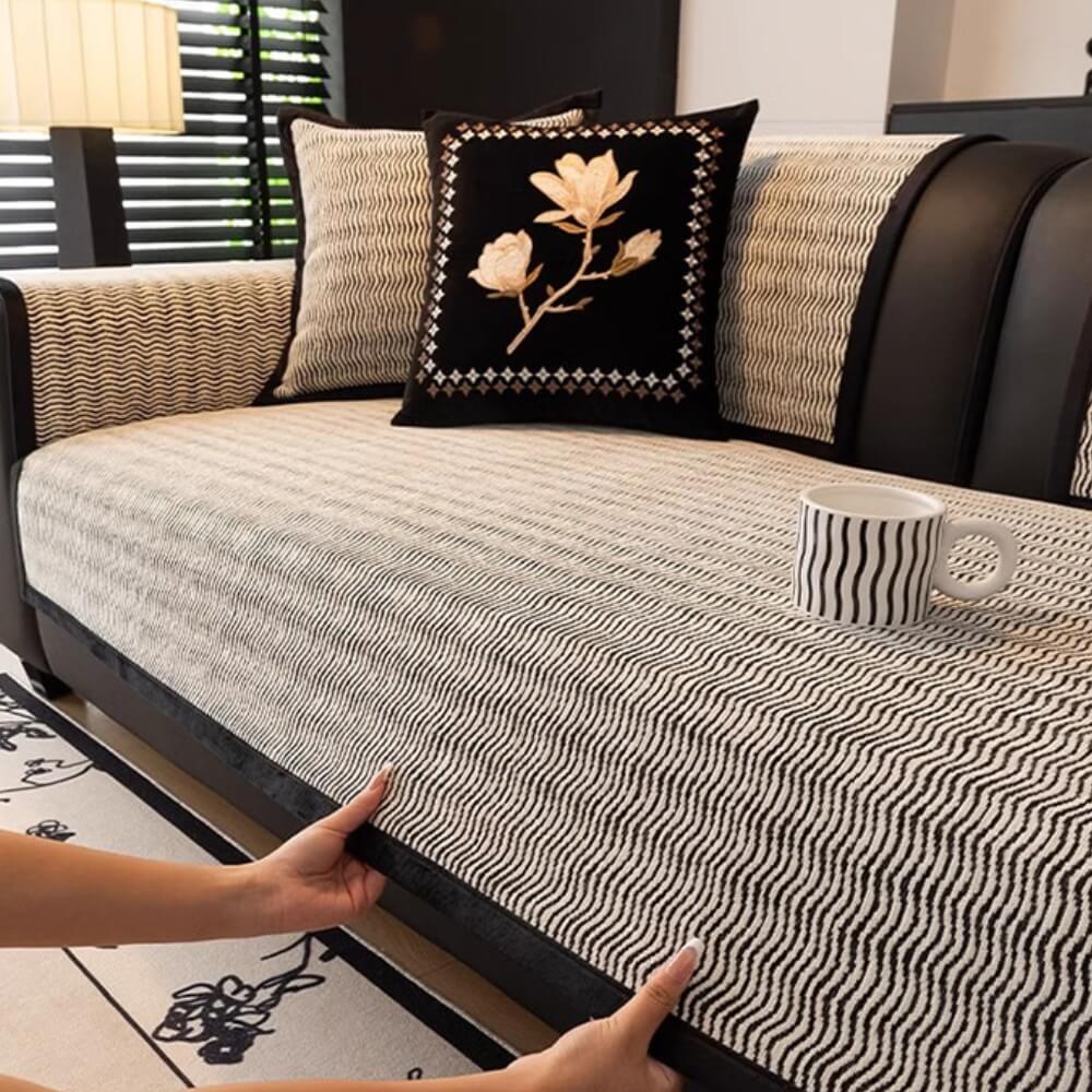Light Luxury Chenille Breathable Fabric Scratch-Resistant Non-Slip Sofa Cover