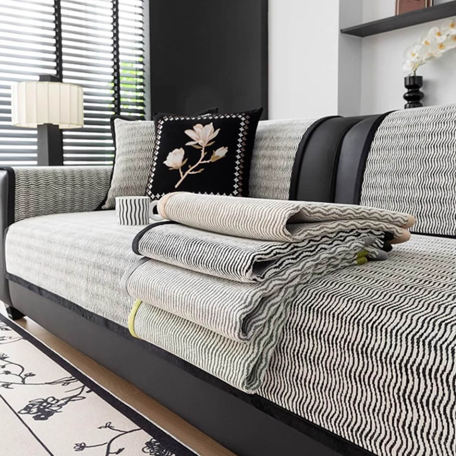 Light Luxury Chenille Breathable Fabric Scratch-Resistant Non-Slip Sofa Cover