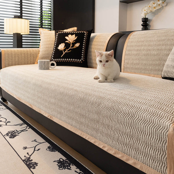 Light Luxury Chenille Breathable Fabric Scratch-Resistant Non-Slip Sofa Cover