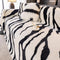 Luxurious Zebra-Print Fluffy Plush Sofa Protector Stylish Sofa Cover