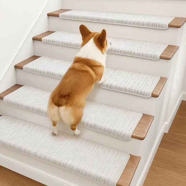 Marble Tufted Thick and Soft Bullnose Non Slip Stair Treads