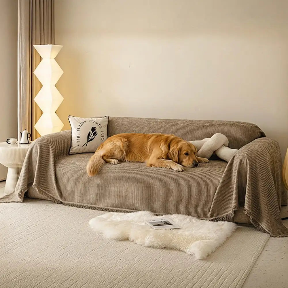 Modern Classic Scratch-Resistant Chenille Sofa Blanket Washable Sofa Cover