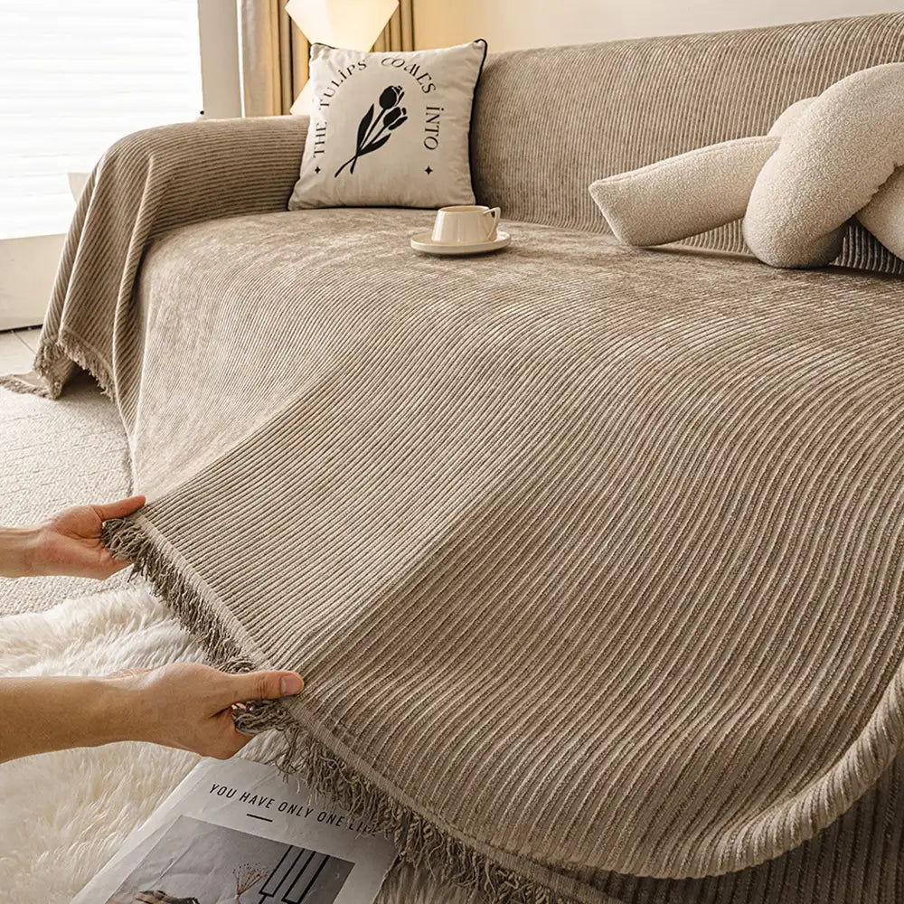 Modern Classic Scratch-Resistant Chenille Sofa Blanket Washable Sofa Cover
