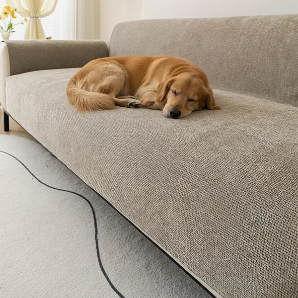 One-Piece Chenille Scratch-Resistant Durable Water-Repellent Non-Slip Couch Cover