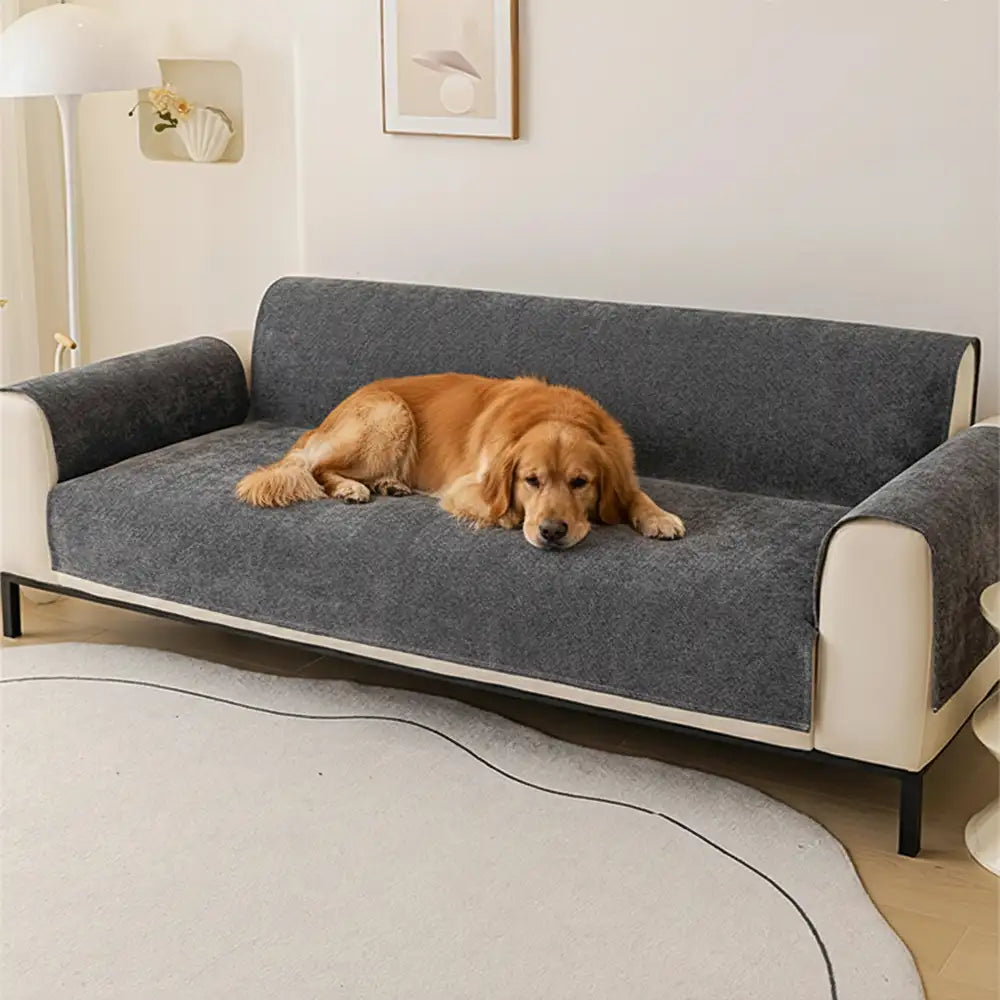 One-Piece Chenille Scratch-Resistant Durable Water-Repellent Non-Slip Couch Cover