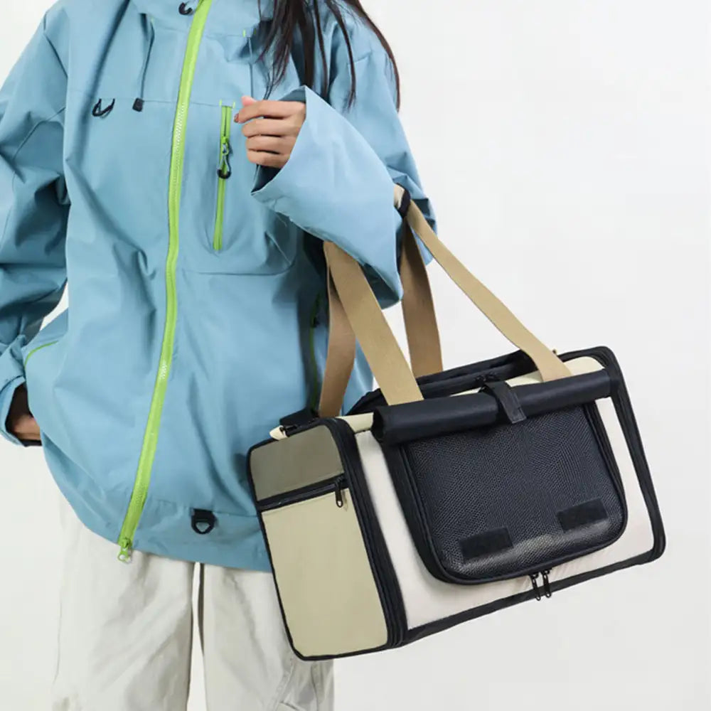 Airline Approved Outdoor Portable Breathable Large-Capacity Expandable Cat Carrier Bag