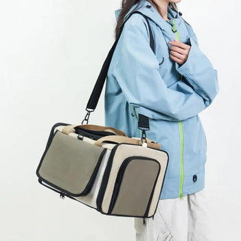 Outdoor Portable Breathable Large-Capacity Expandable Cat Carrier Bag