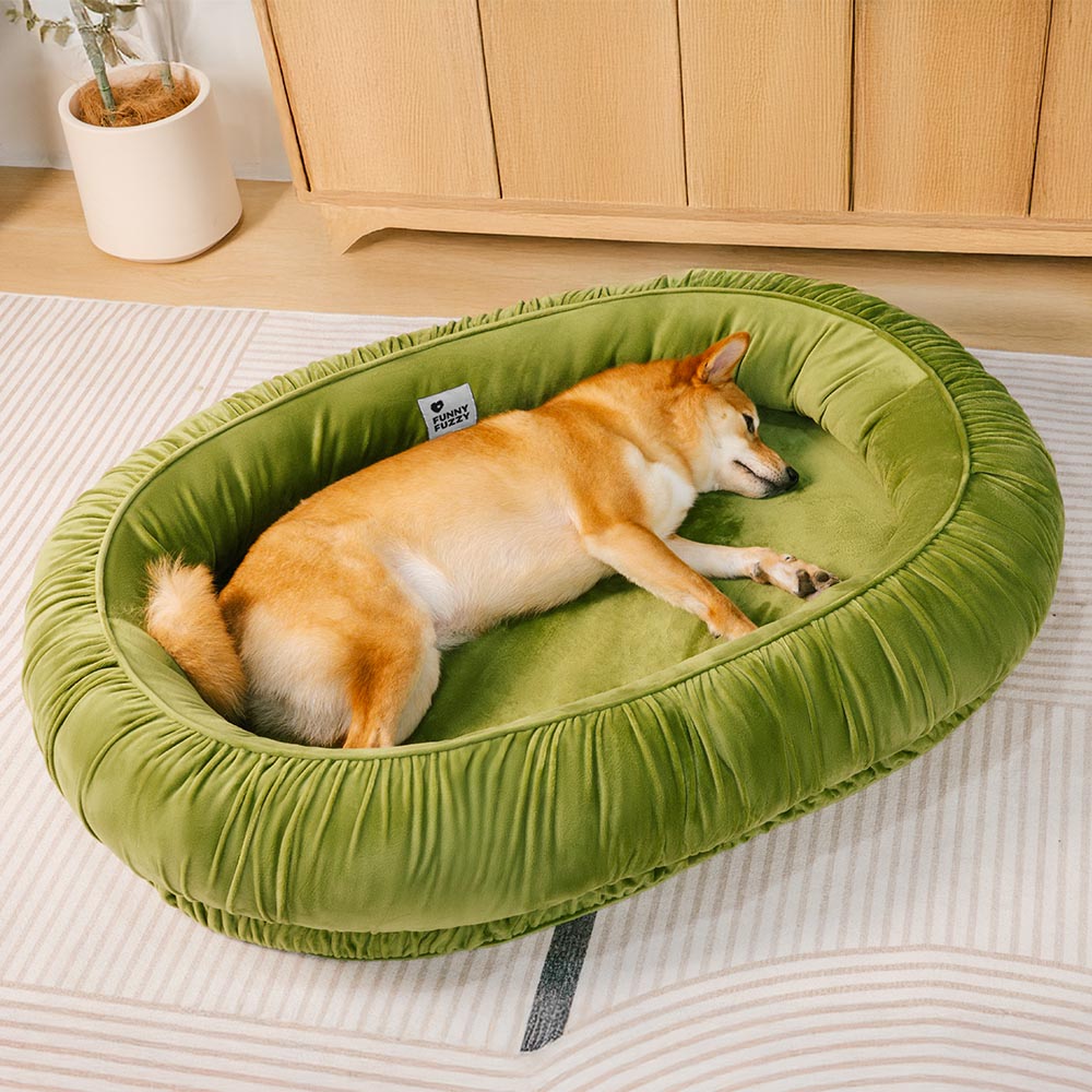 Support orthopédique ovale, lit confortable pour chien et chat, amovible