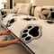 Paw Print Soft Polar Fleece Sofa Protector Non-slip Sofa Cover