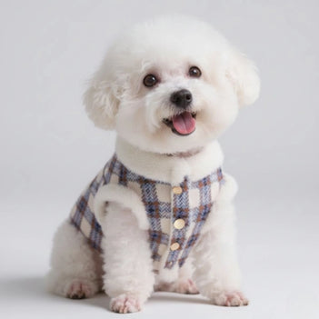Plaid Fleece Pullover Dog Jacket - A Warm and Stylish Winter Jacket