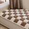 Plush Handmade Color Block Dog Mat Soft Sofa Protector Non-Slip Sofa Cover