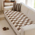 Plush Handmade Color Block Dog Mat Soft Sofa Protector Non-Slip Sofa Cover