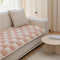 Plush Handmade Color Block Dog Mat Soft Sofa Protector Non-Slip Sofa Cover