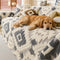 Plush Thickened Geometric Pattern Furniture Blanket Throw Sofa Cover