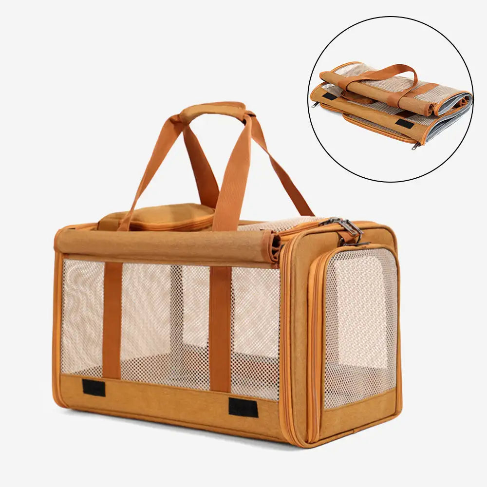 Airline Approved Portable Breathable Large-Capacity Expandable Multi-Functional Cat Carrier Bag