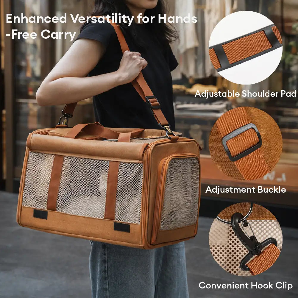 Airline Approved Portable Breathable Large-Capacity Expandable Multi-Functional Cat Carrier Bag