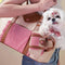 Portable Faux Woven Water-Repellent Pet Carrier Bag with Poop Bag Dispenser