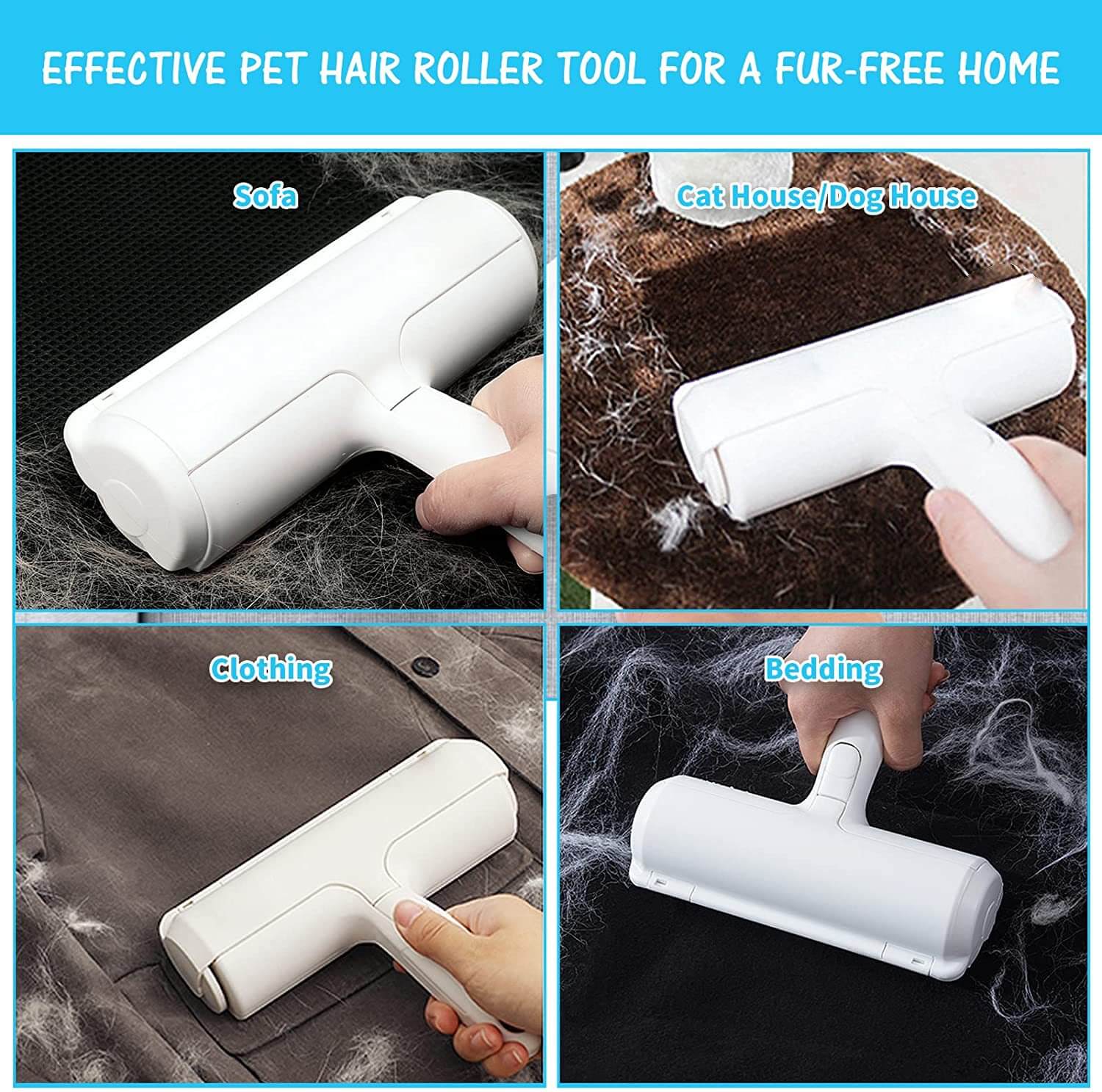Portable Furniture Hair Remover Roller Pet Hair Remover