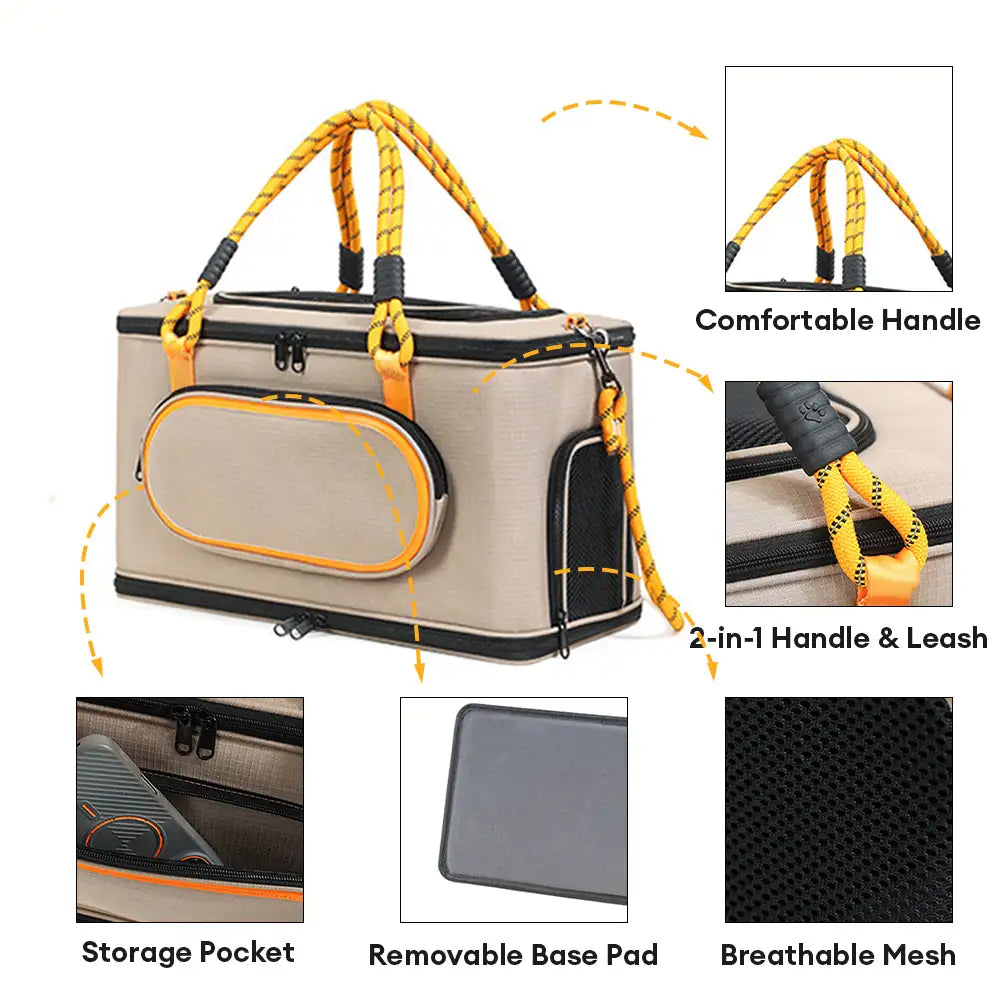Airline Approved Portable Travel Breathable Cat Carrier Bag for Travel and Airline