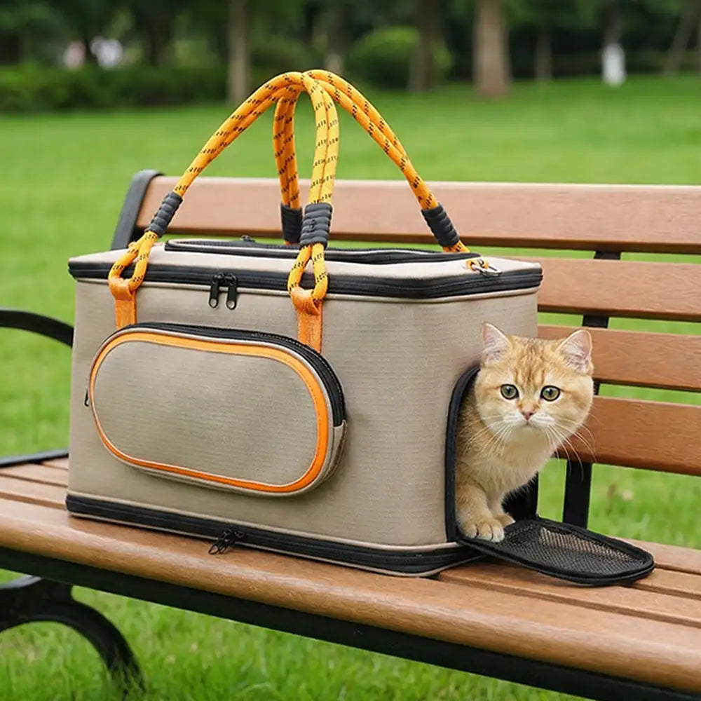 Airline Approved Portable Travel Breathable Cat Carrier Bag for Travel and Airline