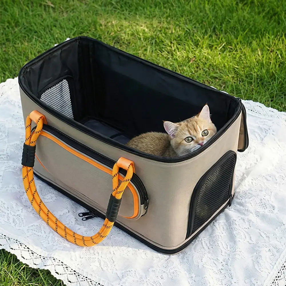 Airline Approved Portable Travel Breathable Cat Carrier Bag for Travel and Airline