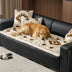 Retro Plush Diamond Pattern Scratch-Resistant Non-Slip Pet Mat Sofa Cover