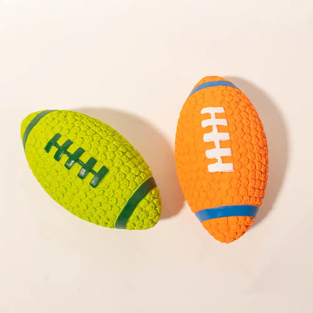 Rugby Dog Chew Toy with Squeaky