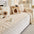Soft Plush Plaid Square Furniture Protector Anti-Slip Sofa Cover