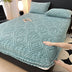 Baroque Style Embossed Warm Milk Velvet Fitted Sheet Mattress Cover
