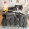 Ensemble de draps de lit longs et chauds en peluche, luxe romantique, épais