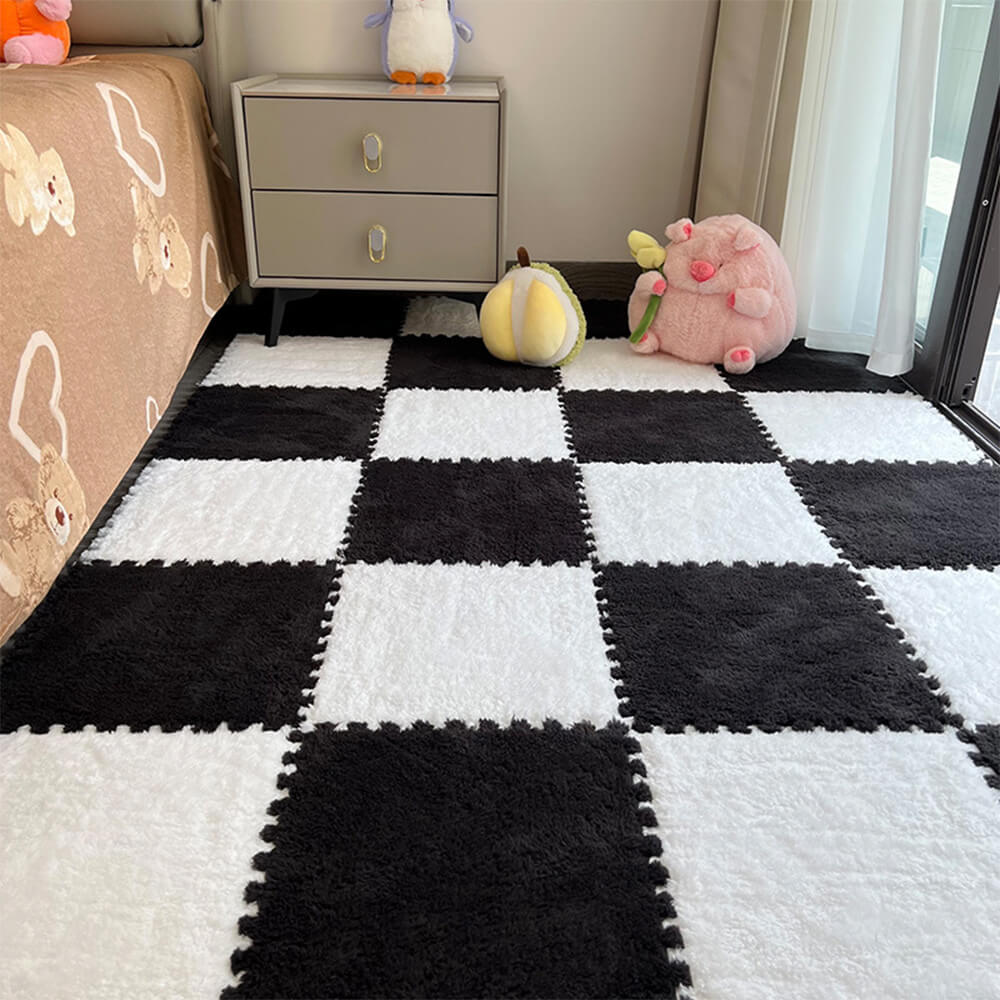 Checkerboard Soft Protective Floor Puzzle Play Mats Kids' Rug