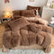 Ensemble de draps de lit longs et chauds en peluche, luxe romantique, épais