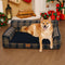 Vintage Plaid Plush Whashable Bolster Dog Sofa Bed - Chris-Nook